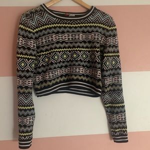 H&M tricolored sweater crop top